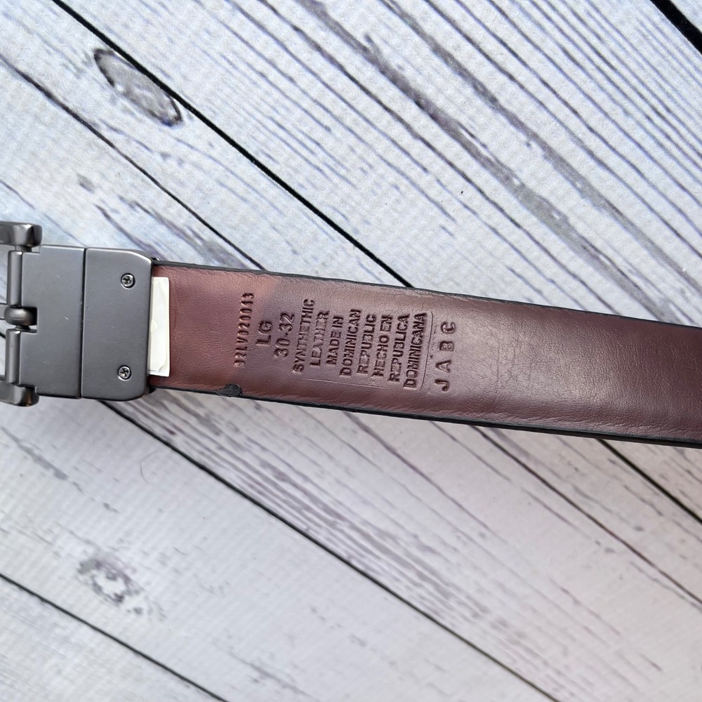 Levis Logo Gun Metal Buckle Mens Belt LG 30/32 Preppy Workwear Casual Formal - Picture 5 of 5
